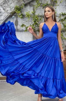 Maxi šaty VICTORIA (kráľovská modrá)