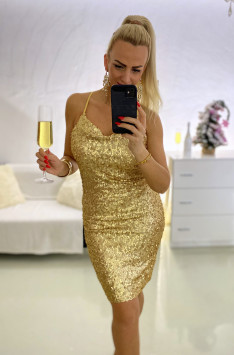 Flitrové šaty DIVAS (gold)