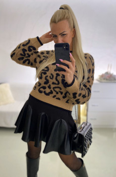 Mohérový leo pulovrik NAOMI (brown)
